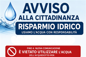 Avviso alla cittadinanza - Risparmio Idrico